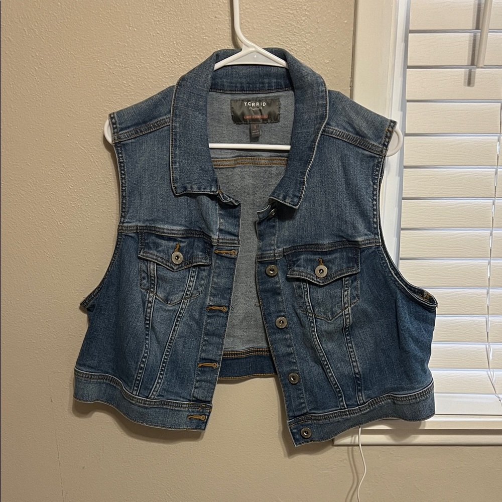 Denim Sleeveless Vest